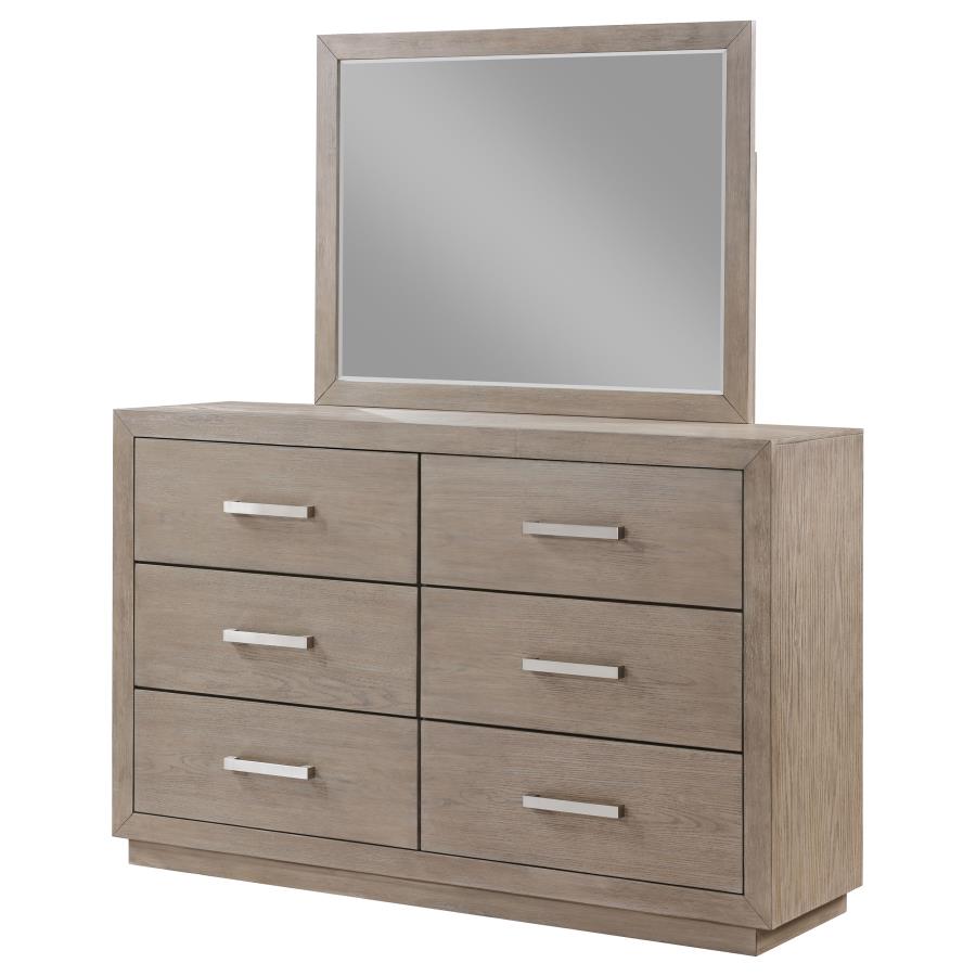 (image for) Kenora 6-drawer Dresser and Mirror Barley Brown