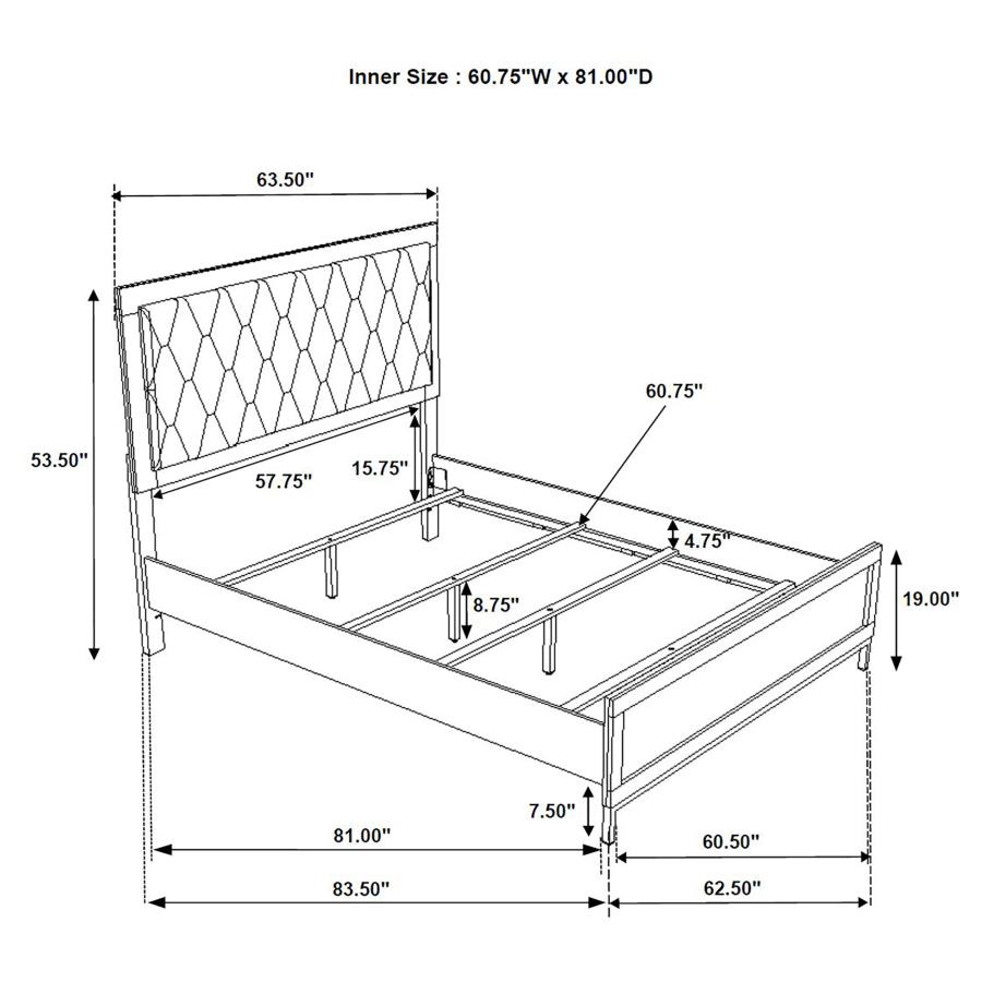 (image for) Sonora 4-piece Queen Bedroom Set White 