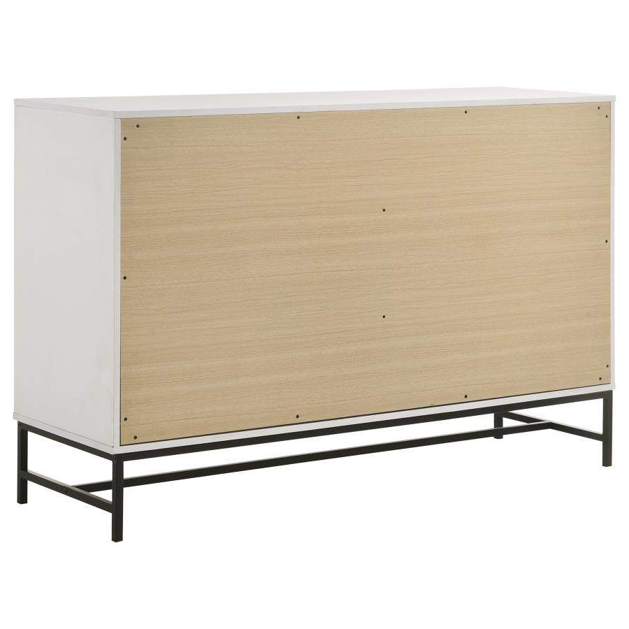 (image for) Sonora 6-drawer Bedroom Dresser White 