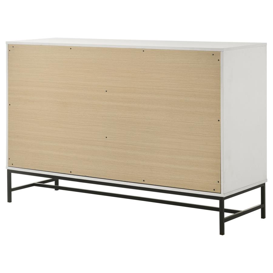 (image for) Sonora 6-drawer Bedroom Dresser White 