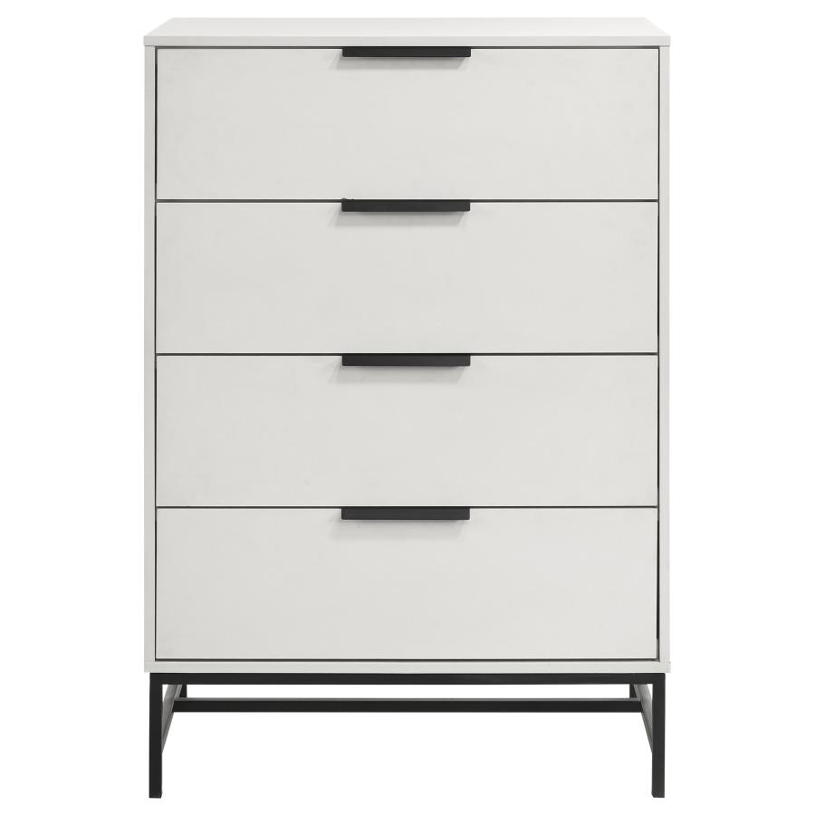 (image for) Sonora 4-drawer Bedroom Chest White 