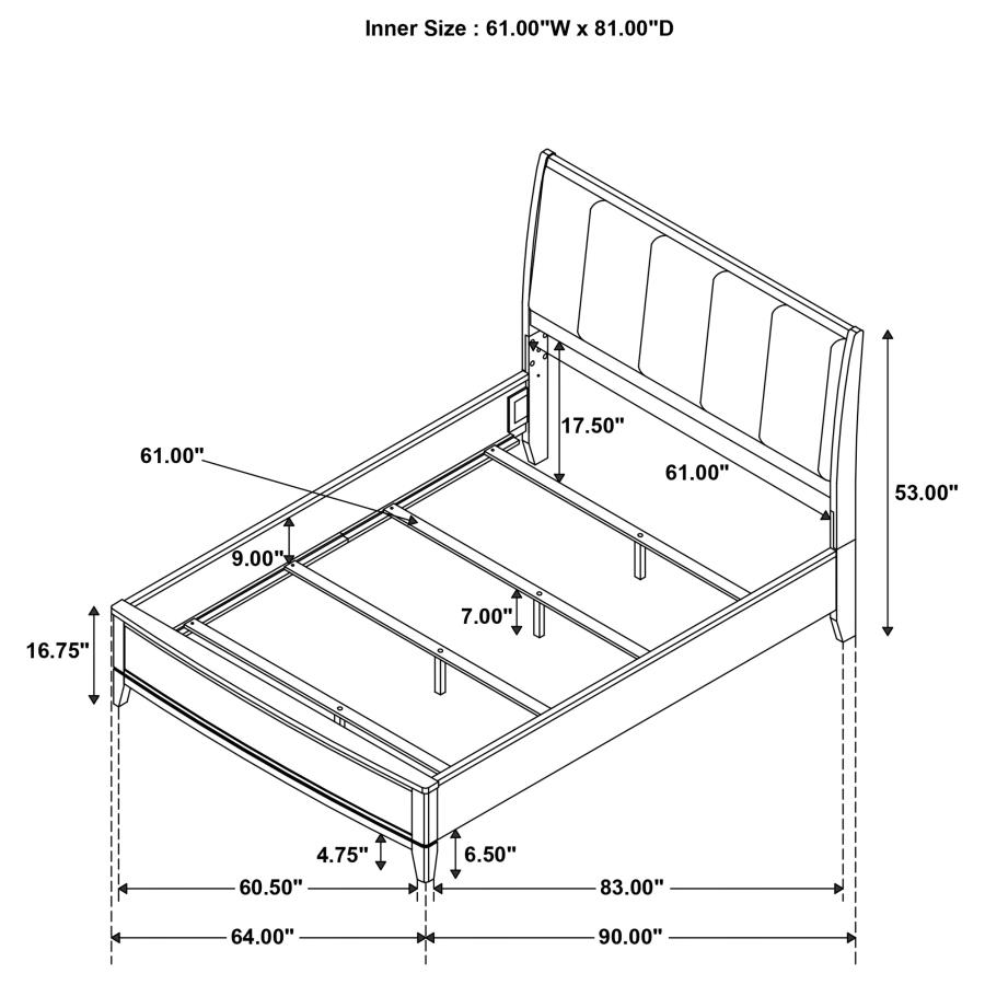 (image for) Granada 4-piece Queen Bedroom Set Natural Pine