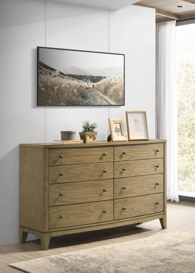 (image for) Granada 8-drawer Dresser Cabinet Natural Pine