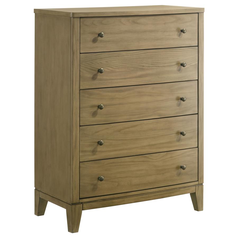 (image for) Granada 5-drawer Bedroom Chest of Drawers Natural Pine - Click Image to Close