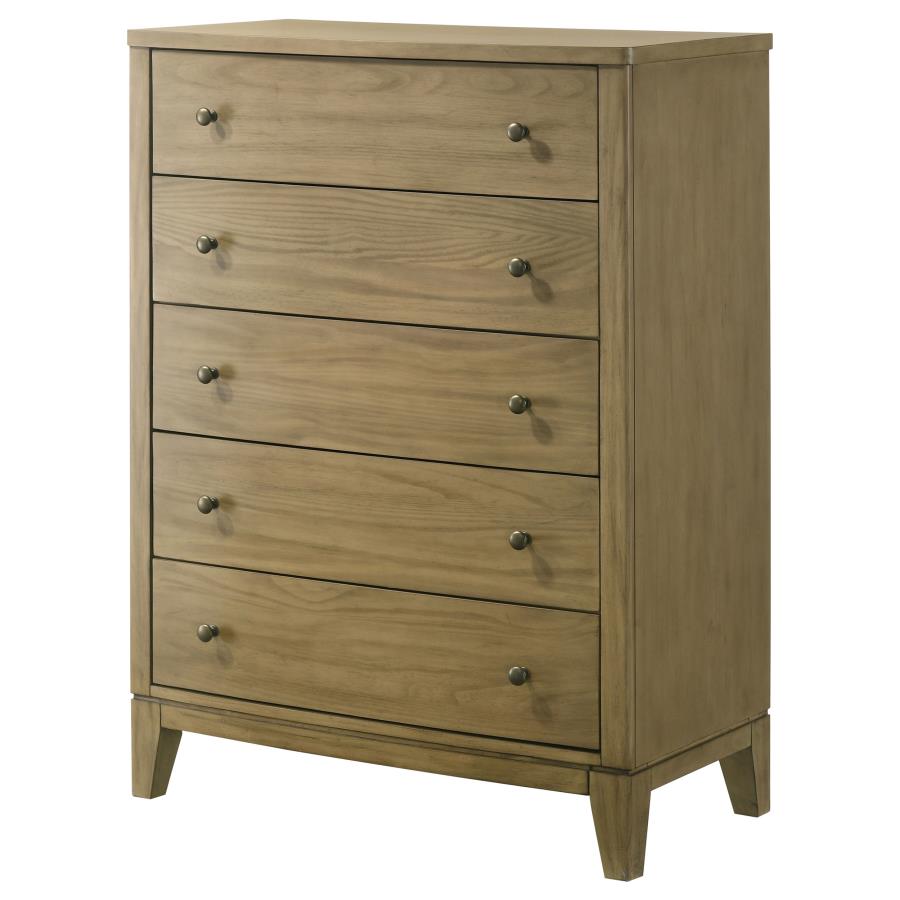 (image for) Granada 5-drawer Bedroom Chest of Drawers Natural Pine