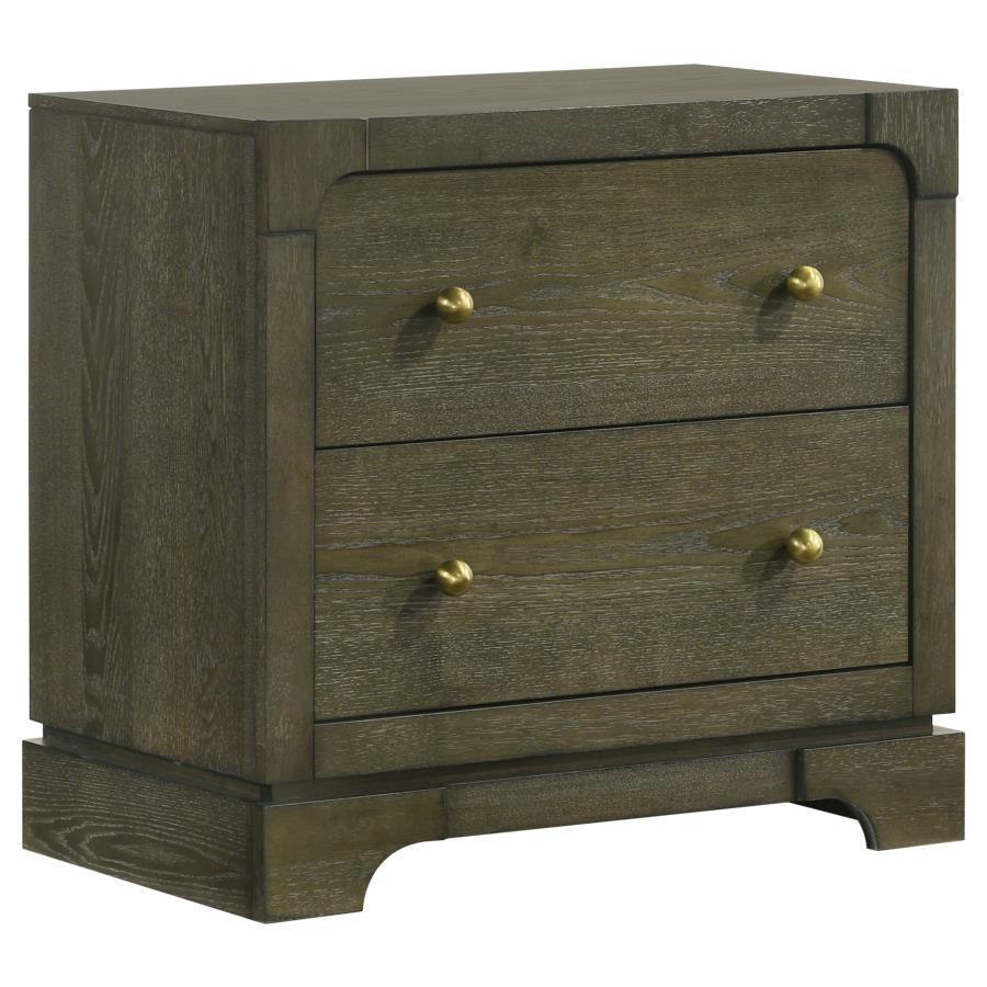 (image for) Gran Park 2-drawer Nightstand Bedside Table Dark Cocoa - Click Image to Close