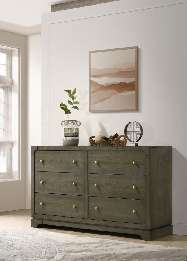 (image for) Gran Park 6-drawer Dresser Cabinet Dark Cocoa