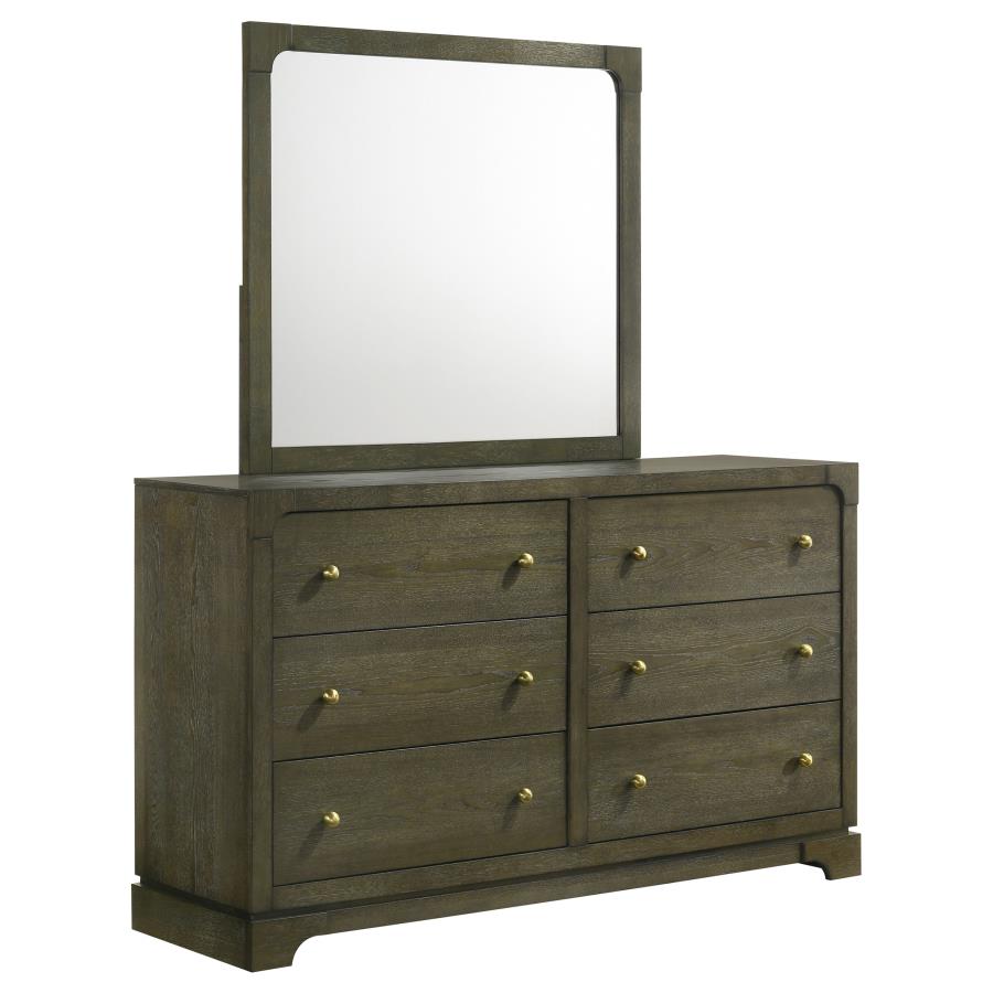 (image for) Gran Park 6-drawer Dresser and Mirror Dark Cocoa