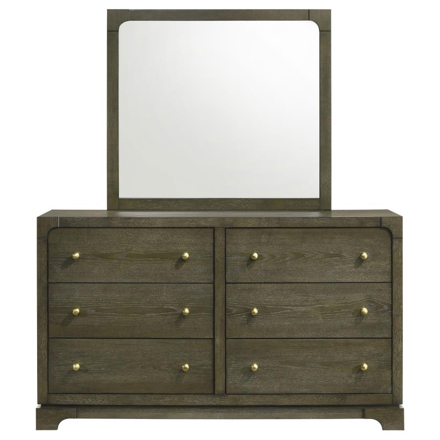 (image for) Gran Park 6-drawer Dresser and Mirror Dark Cocoa