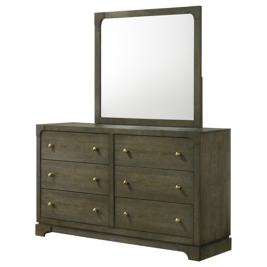 (image for) Gran Park 6-drawer Dresser and Mirror Dark Cocoa