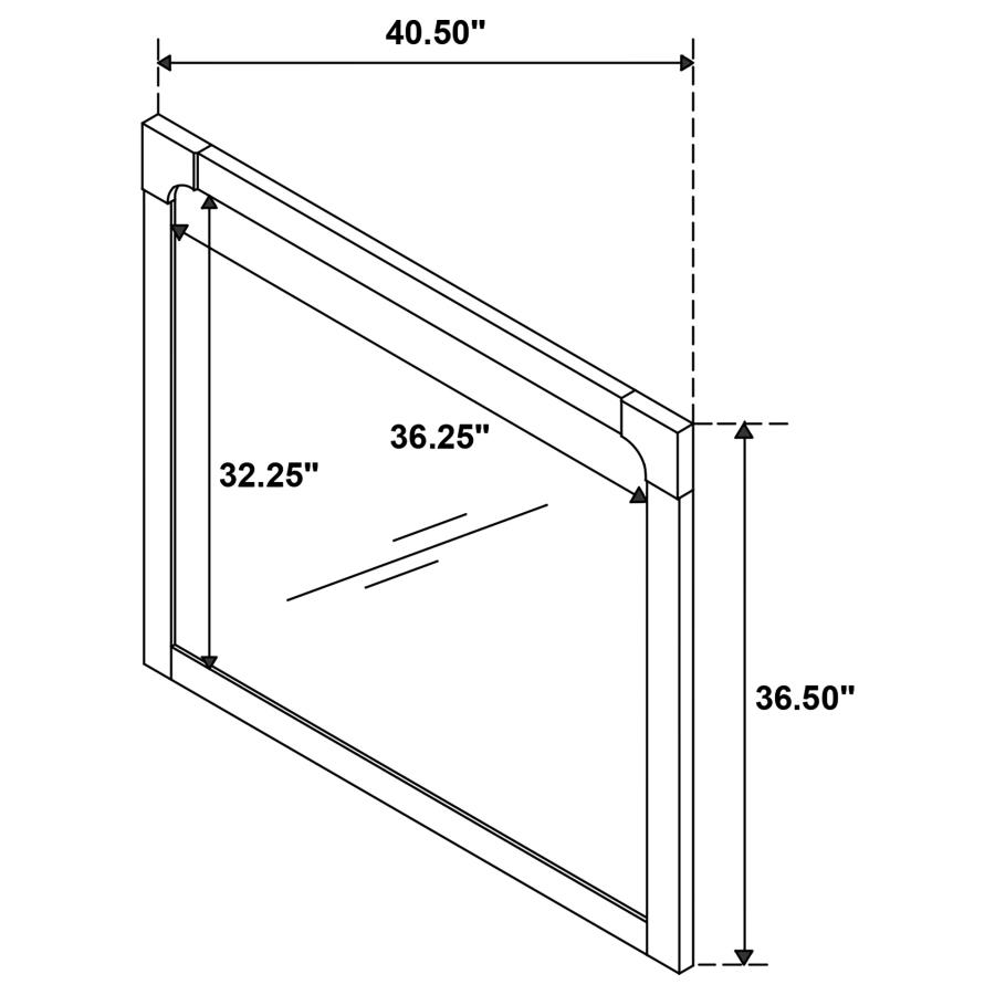 (image for) Gran Park Dresser Mirror Dark Cocoa