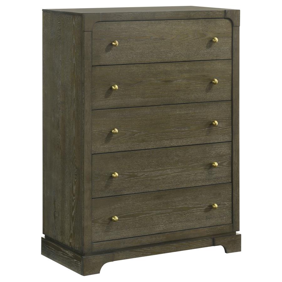 (image for) Gran Park 5-drawer Bedroom Chest of Drawers Dark Cocoa