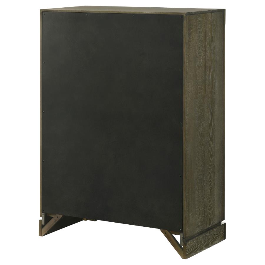 (image for) Gran Park 5-drawer Bedroom Chest of Drawers Dark Cocoa