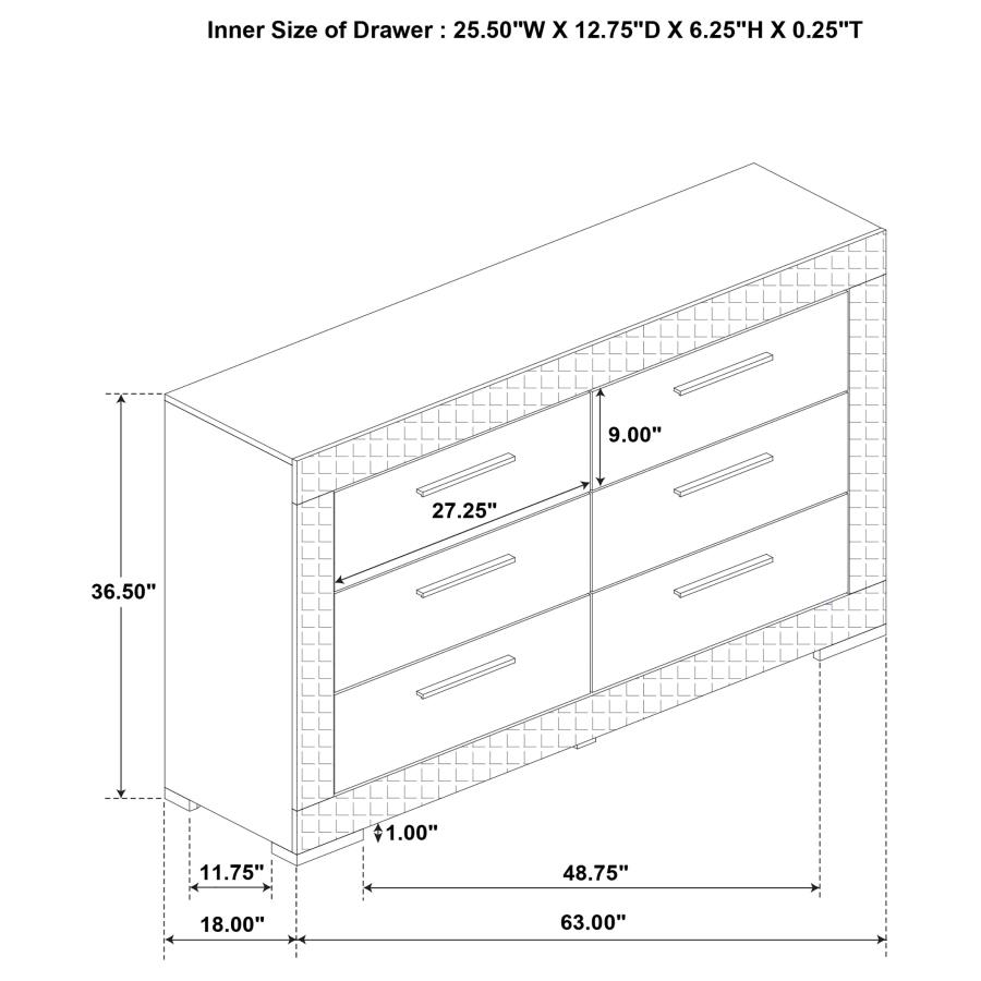 (image for) Ives 4-piece Eastern King Bedroom Set White High Gloss