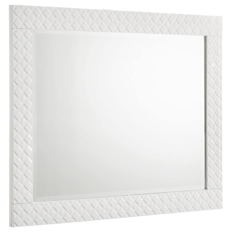 (image for) Ives Dresser Mirror White High Gloss - Click Image to Close