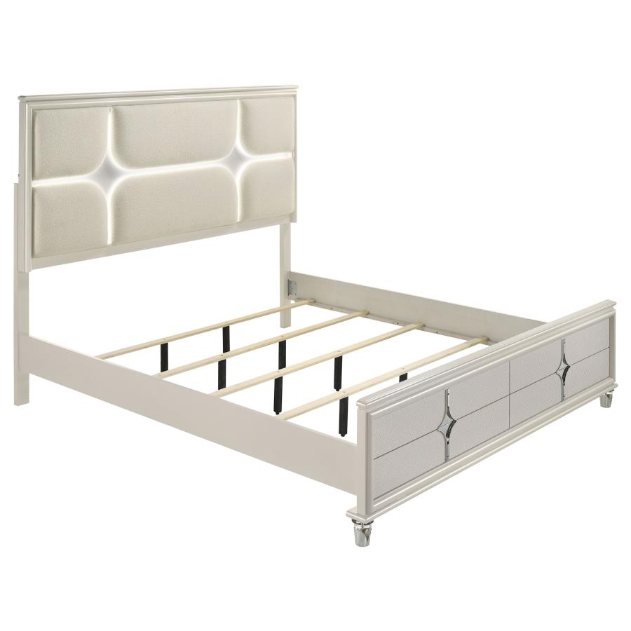 (image for) Olivia 4-piece California King Bedroom Set Pearl White