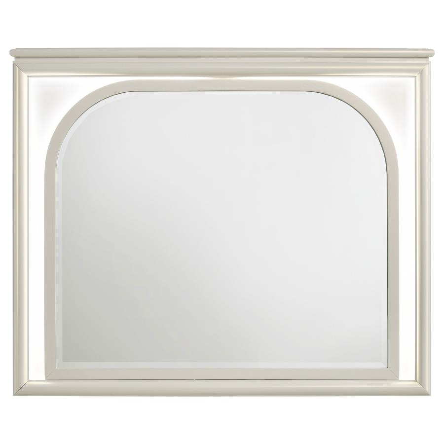 (image for) Olivia LED Dresser Mirror Pearl White