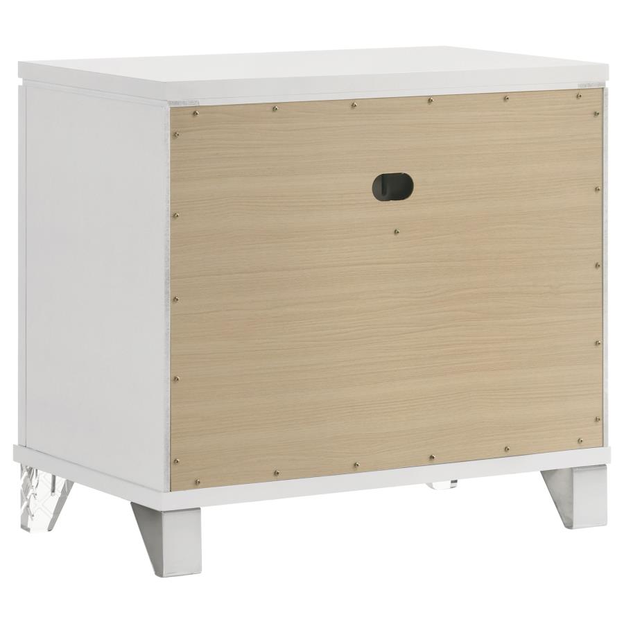 (image for) Marmore 2-drawer Nightstand Bedside Table White