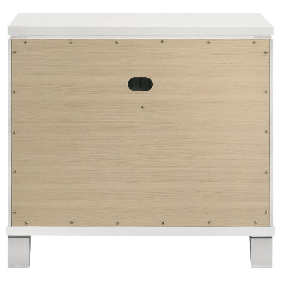 (image for) Marmore 2-drawer Nightstand Bedside Table White