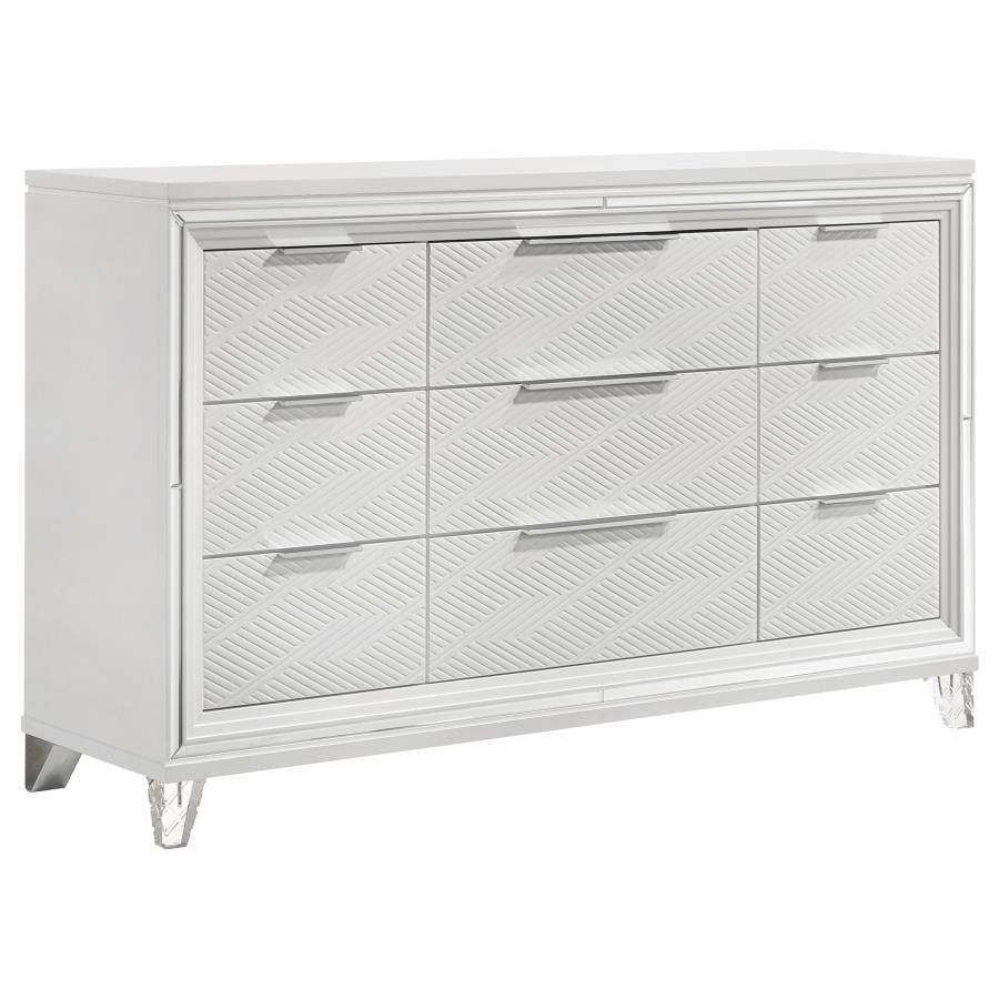 (image for) Marmore 9-drawer Dresser Cabinet White