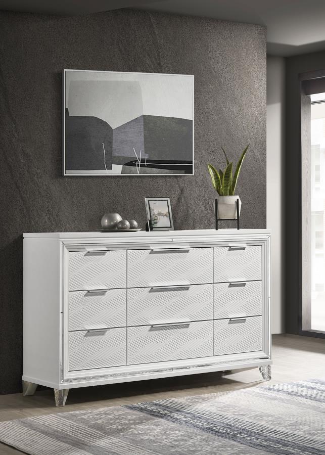 (image for) Marmore 9-drawer Dresser Cabinet White