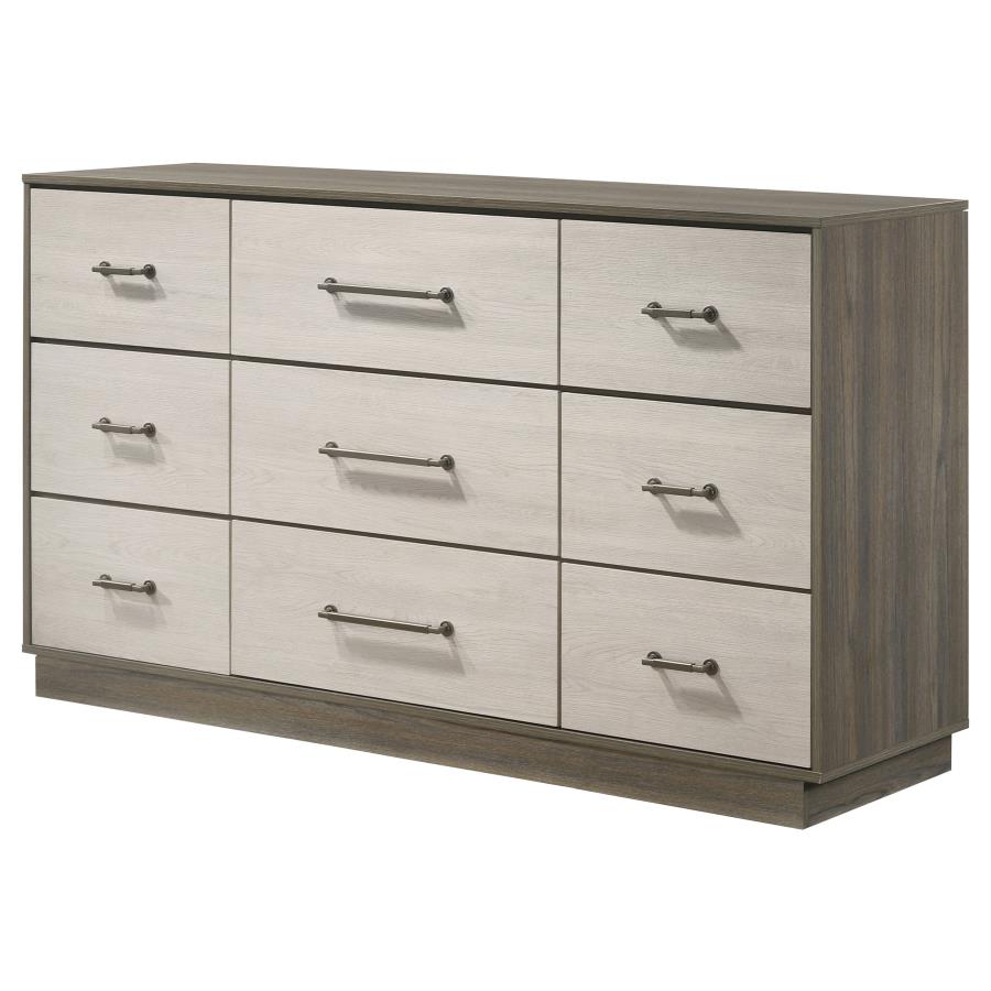 (image for) Fenwick 9-drawer Dresser Grey Oak