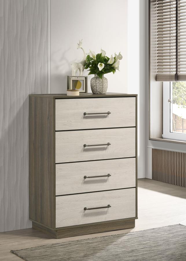 (image for) Fenwick 4-drawer Chest of Drawers Grey Oak