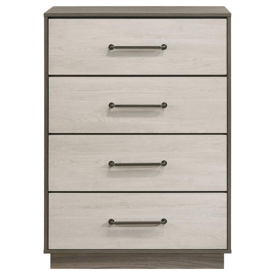 (image for) Fenwick 4-drawer Chest of Drawers Grey Oak