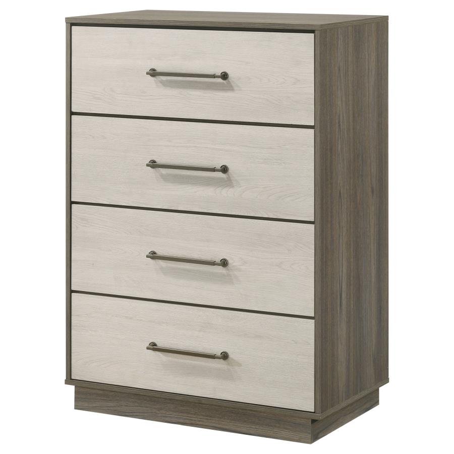 (image for) Fenwick 4-drawer Chest of Drawers Grey Oak