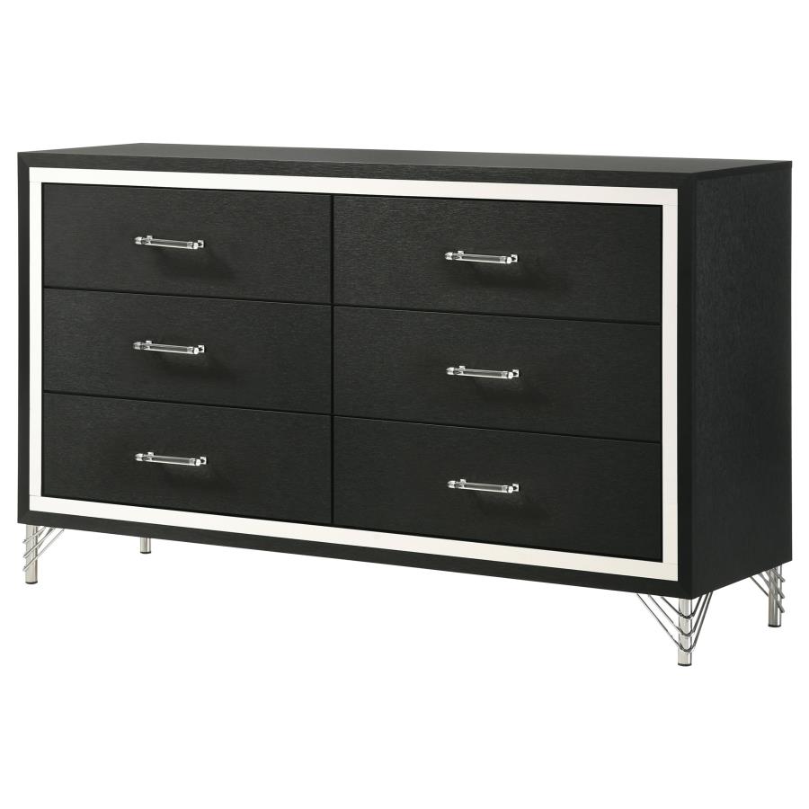 (image for) Lucia 6-drawer Dresser Cabinet Black