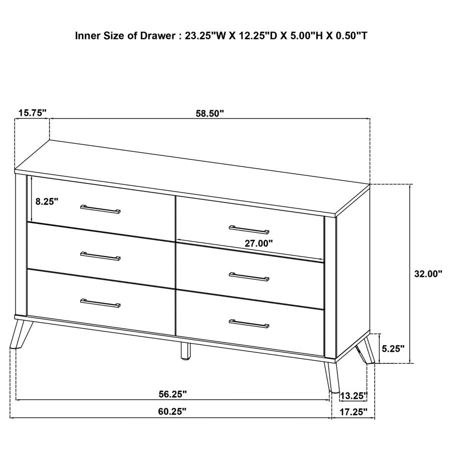 (image for) Kaywood 5-piece Full Bedroom Set Natural Pine