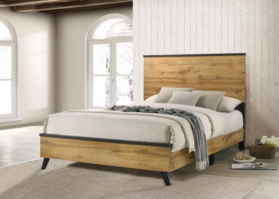 (image for) Kaywood 51-inch Queen Panel Bed Natural Pine