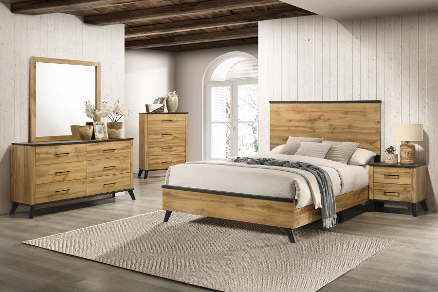 Modal Additional Images for Kaywood 52-inch Queen Panel Bed Natural Pine