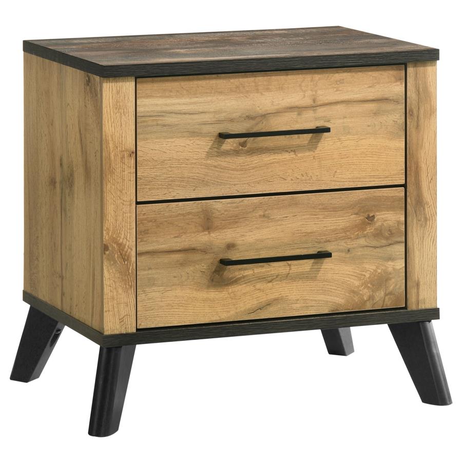 (image for) Kaywood 2-drawer Nightstand Bedside Table Natural Pine - Click Image to Close