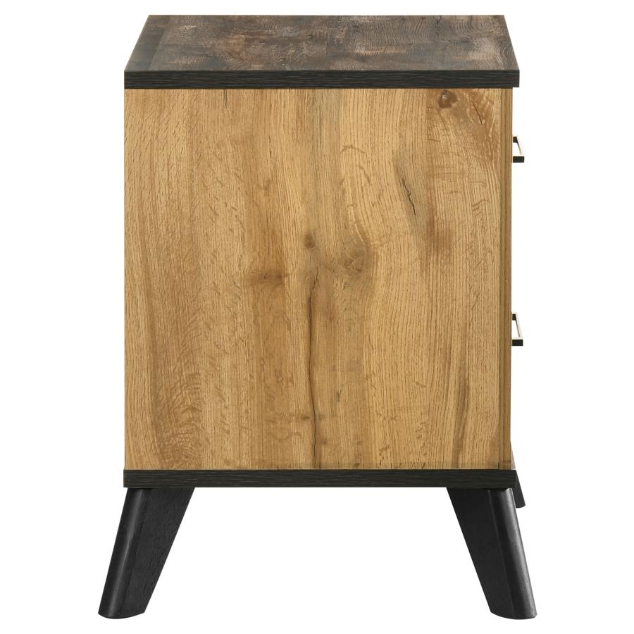 (image for) Kaywood 2-drawer Nightstand Bedside Table Natural Pine