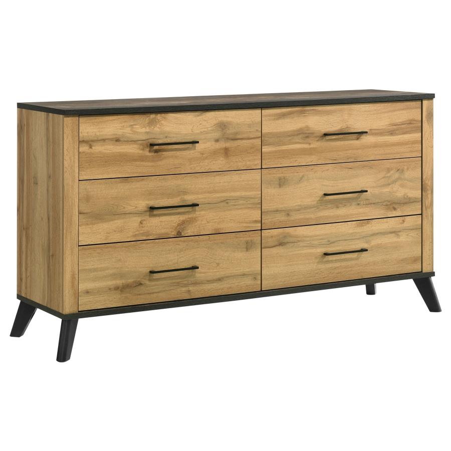 (image for) Kaywood 6-drawer Dresser Cabinet Natural Pine - Click Image to Close