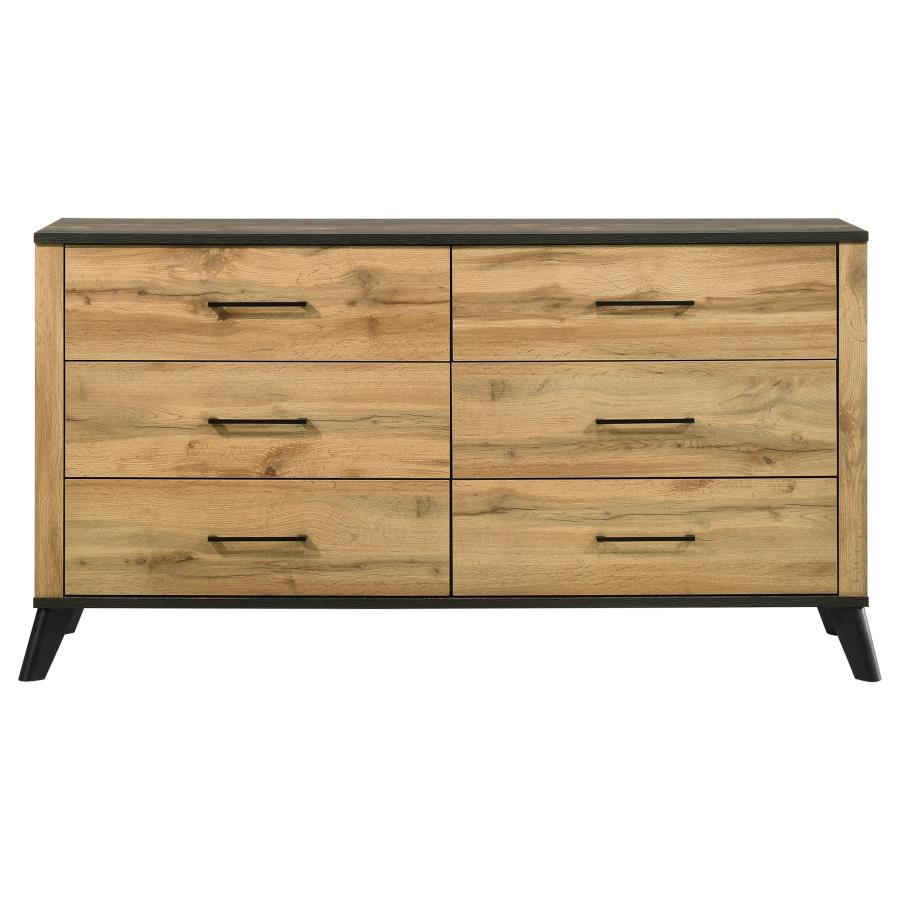 (image for) Kaywood 6-drawer Dresser Cabinet Natural Pine