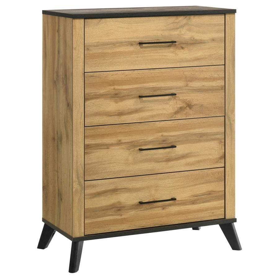 (image for) Kaywood 4-drawer Bedroom Chest of Drawers Natural Pine