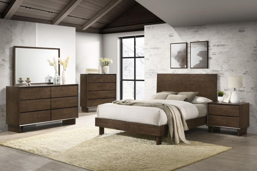 (image for) Glenwood 5-piece Eastern King Bedroom Set Warm Brown - Click Image to Close