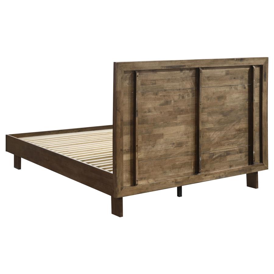 (image for) Glenwood 48-inch Eastern King Platform Panel Bed Warm Brown