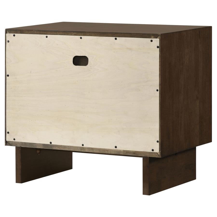 (image for) Glenwood 2-drawer Nightstand Bedside Table Warm Brown