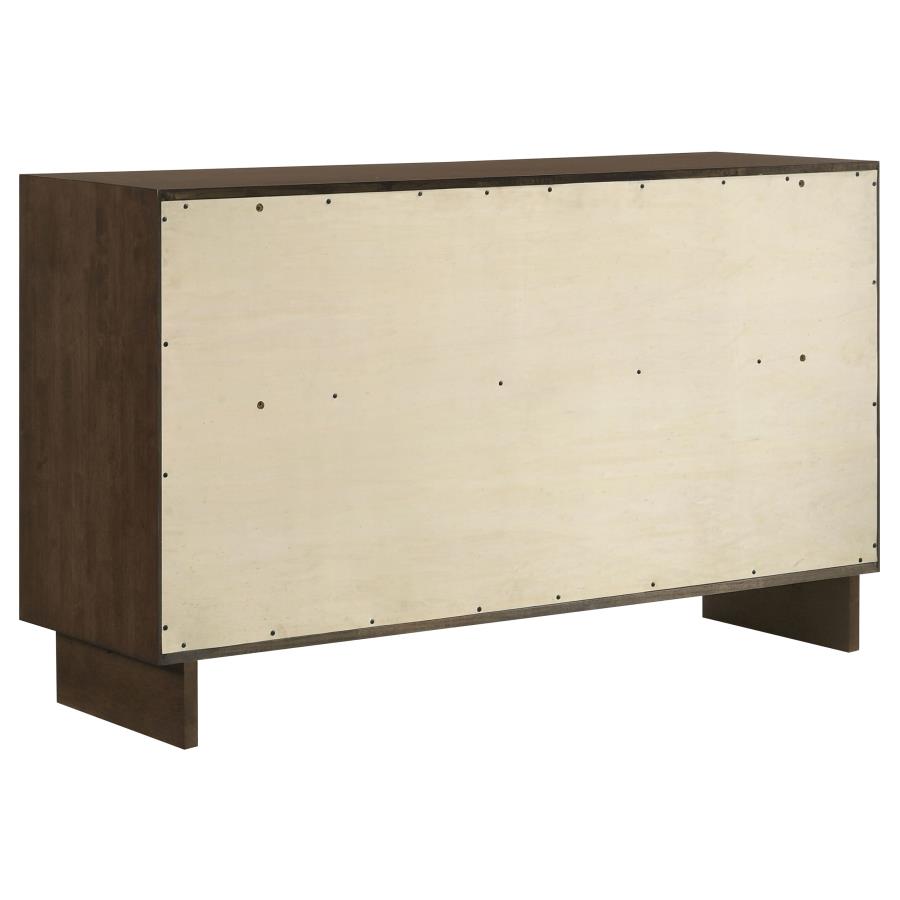 (image for) Glenwood 6-drawer Dresser Cabinet Warm Brown