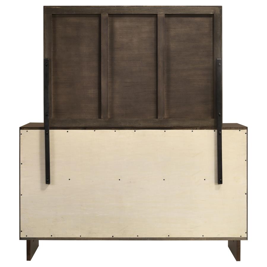 (image for) Glenwood 6-drawer Dresser and Mirror Warm Brown