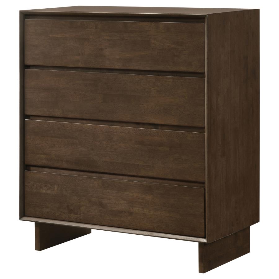 (image for) Glenwood 4-drawer Chest of Drawers Warm Brown