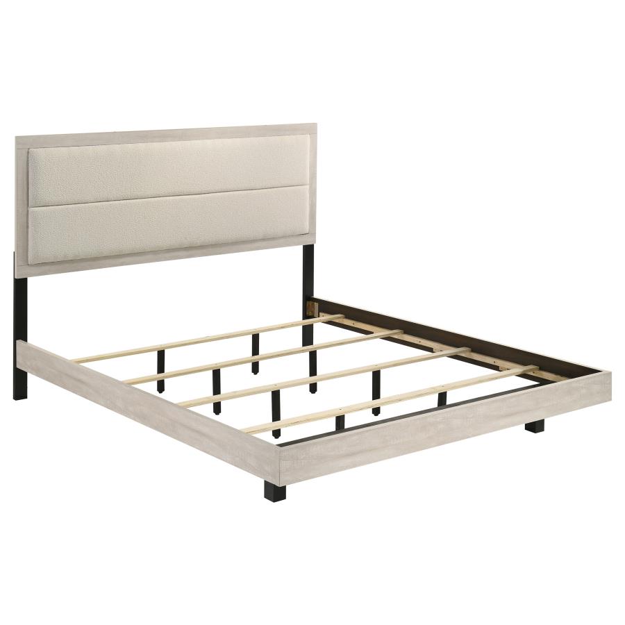 (image for) Trenton 54-inch Wood Eastern King Panel Bed Rustic Cream