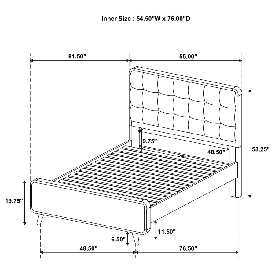 Robyn 5-piece Full Bedroom Set Light Ash