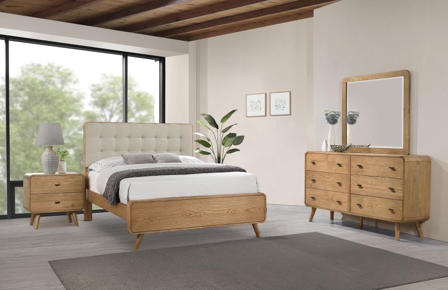 (image for) Robyn 4-piece Eastern King Bedroom Set Light Ash