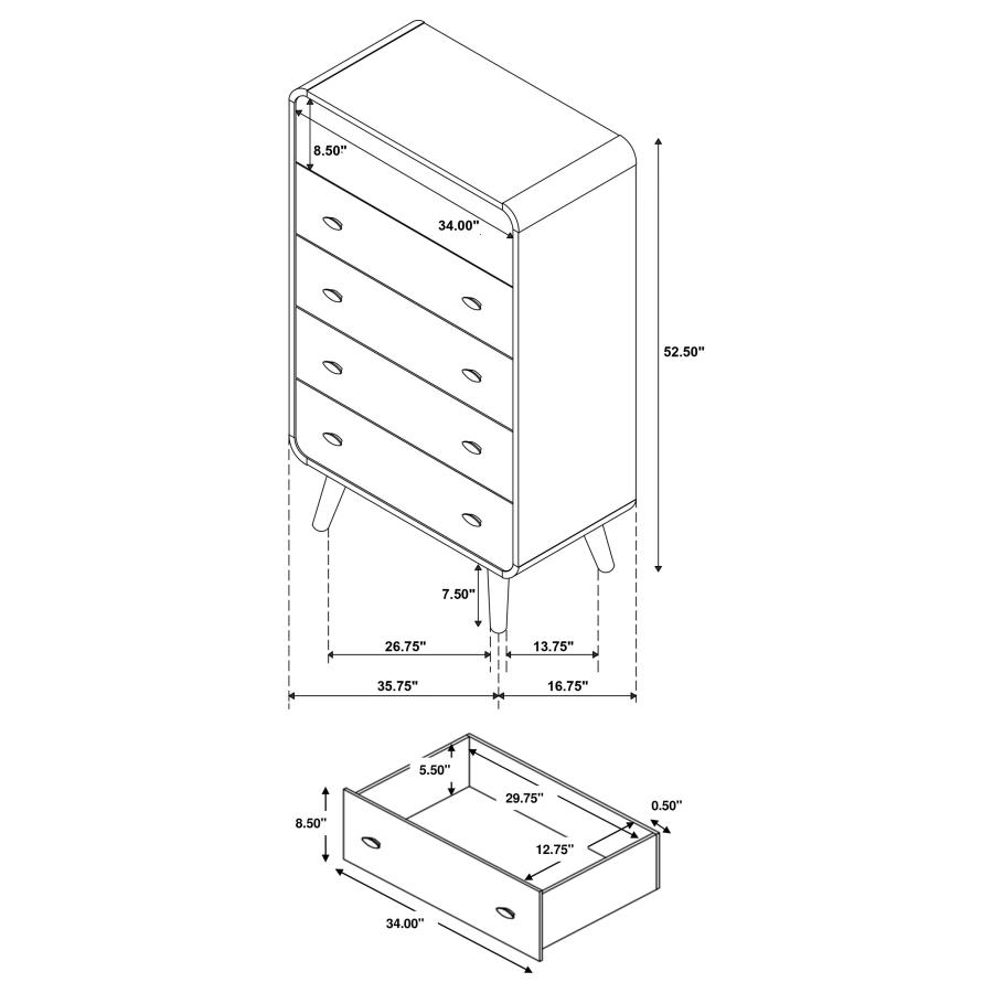 Modal Additional Images for Robyn 5-piece California King Bedroom Set Light Ash