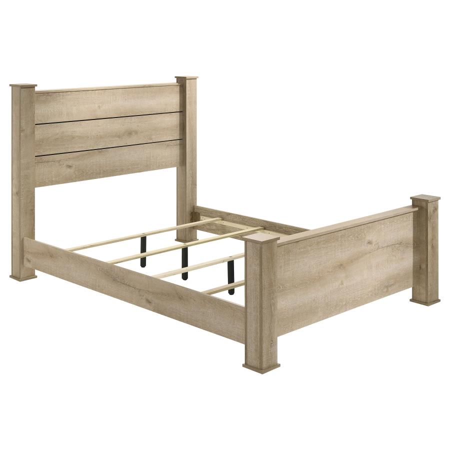 (image for) Oakglen 55-inch California King Panel Bed Weathered Oak