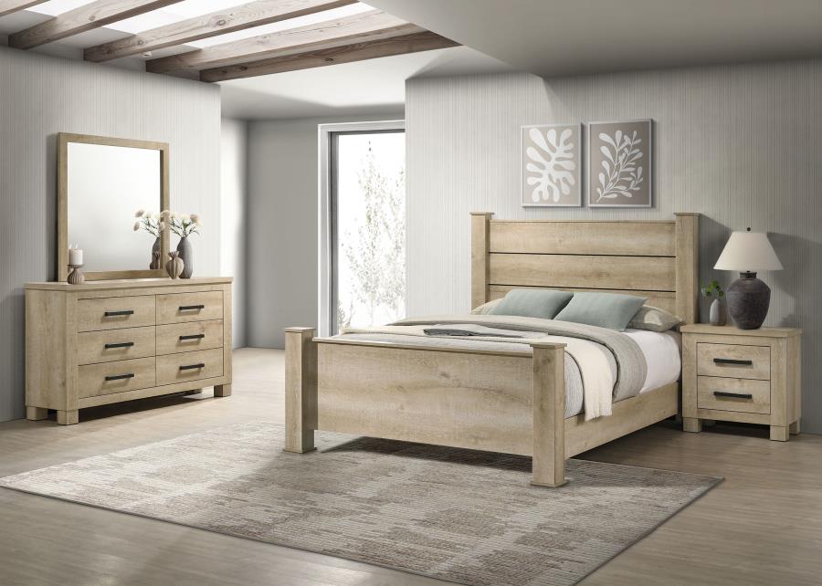 (image for) Oakglen 4-piece Queen Bedroom Set Weathered Oak